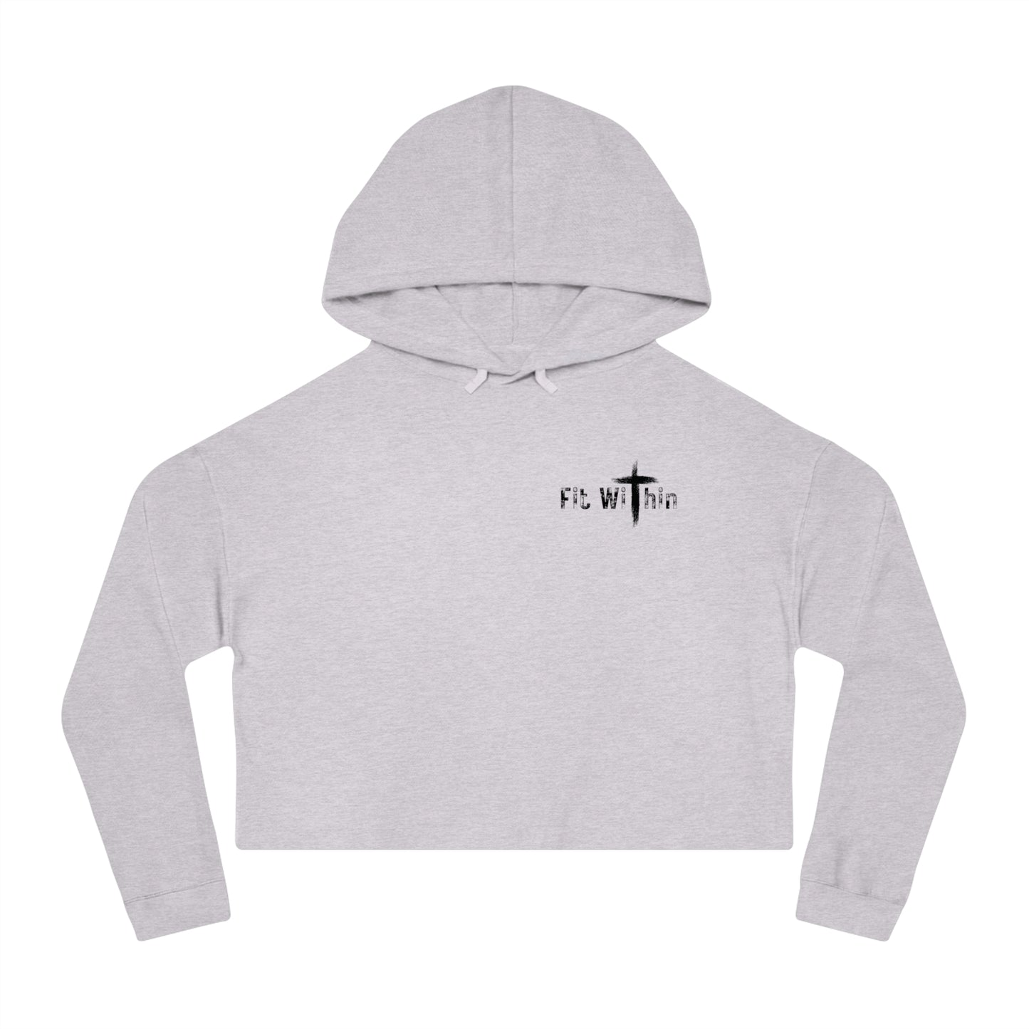 Womens Cropped Hooded FITWITHIN Sweatshirt | Athletic Wear | Gym Clothes |