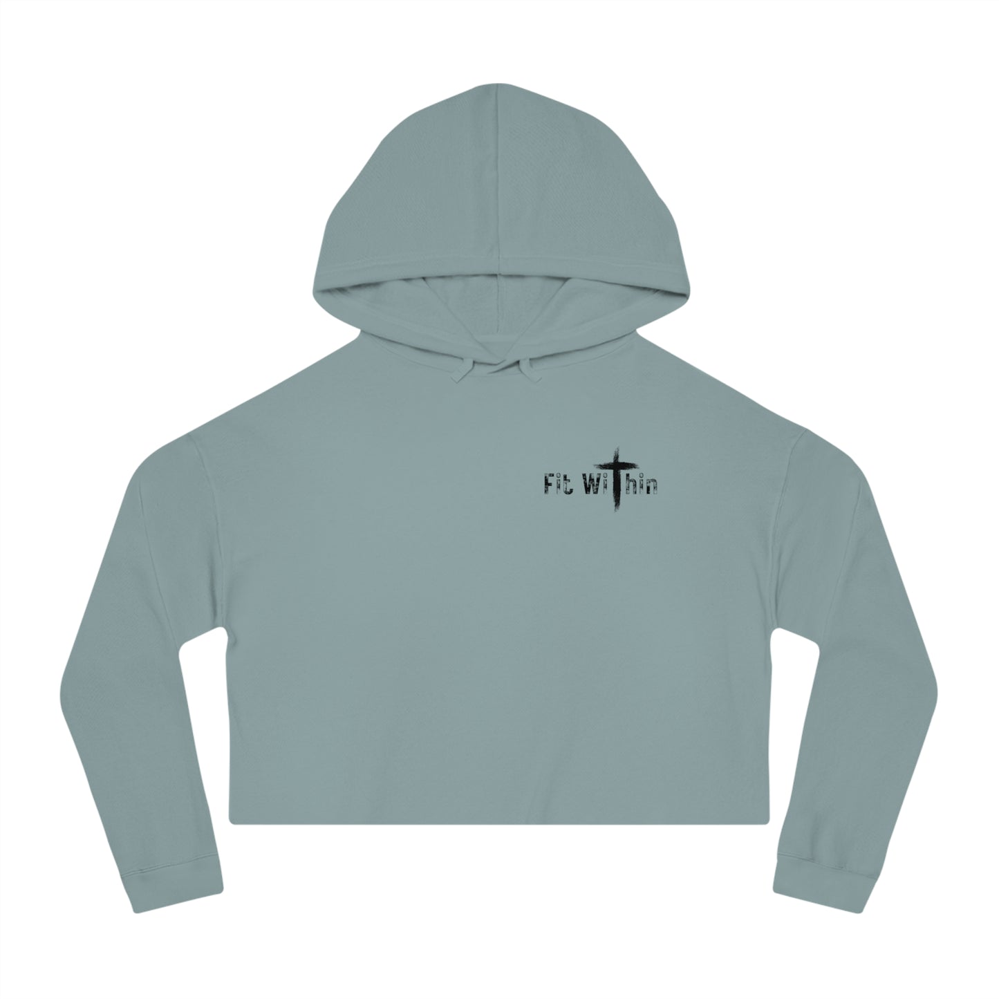 Womens Cropped Hooded FITWITHIN Sweatshirt | Athletic Wear | Gym Clothes |