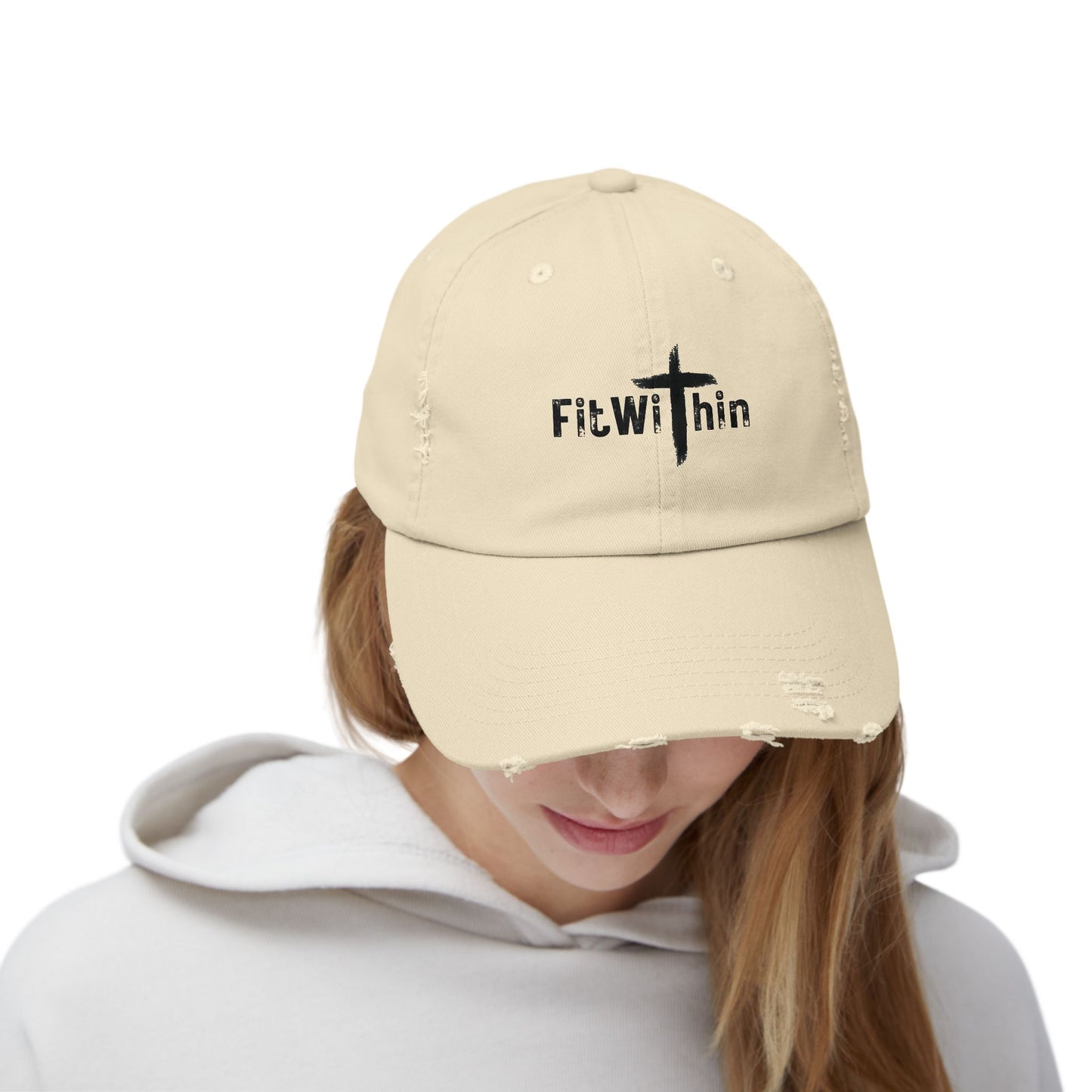 Distressed Cap - Fitwithin Collection Unisex Hat for Fitness Lifestyle