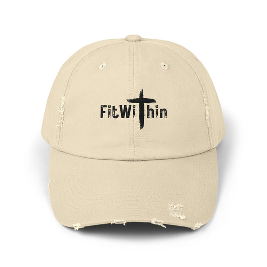 Distressed Cap -  Fitwithin Collection Unisex Hat for Fitness Lifestyle